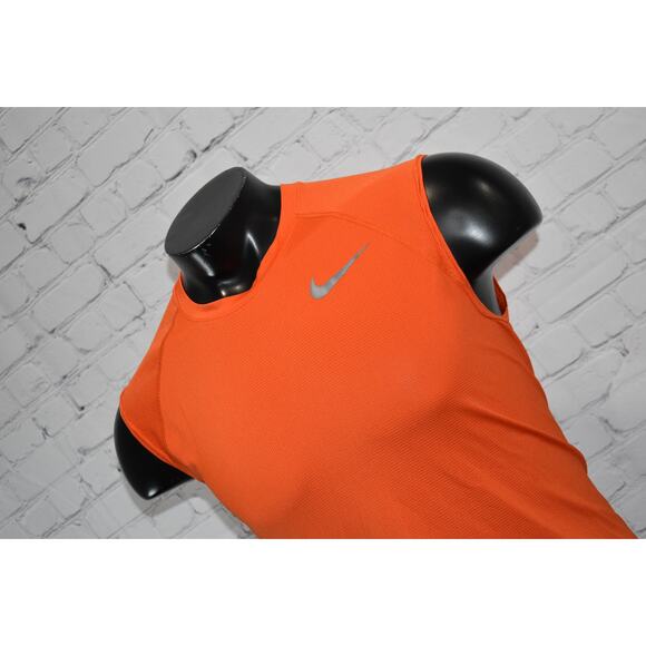 Nike Pro Gym Shirt Tanktop Mens Size Large Fitted Performance Orange Basketball - Picture 1 of 6